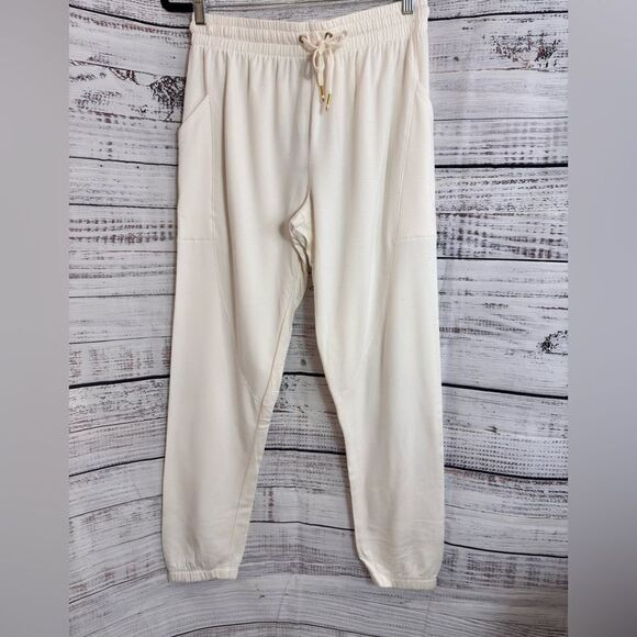 Alala Fleece off Duty Sweatpants Womens Sz M Bone Pull on Drawstring Fleece New - Picture 3 of 16